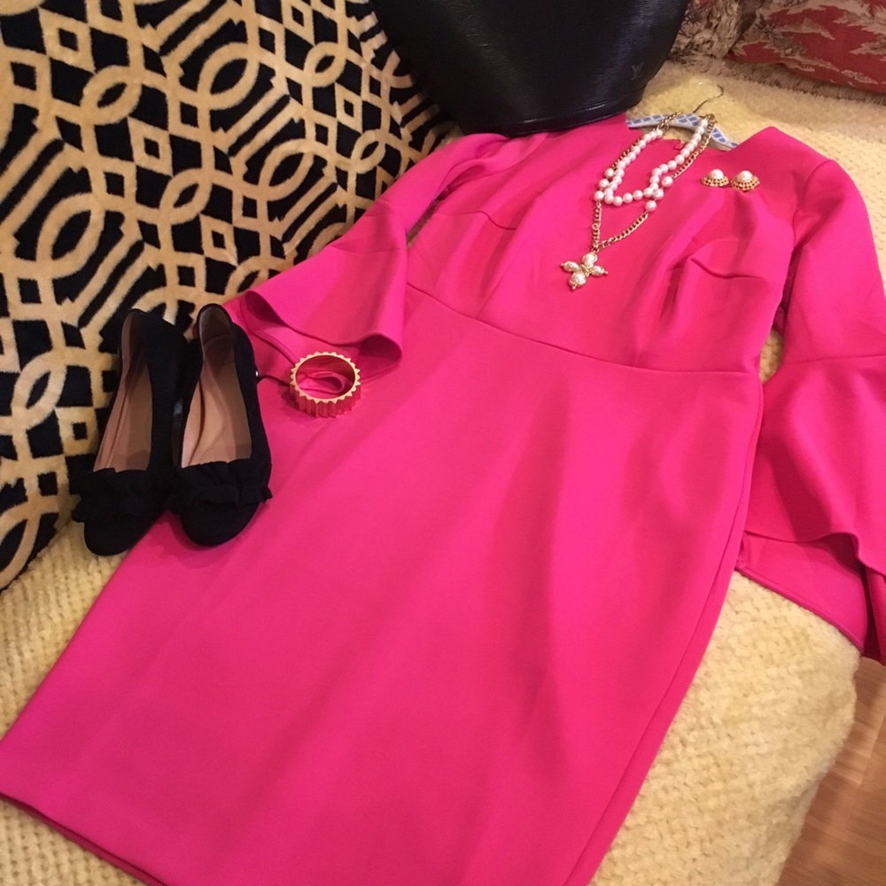 Eloquii hot pink body com dress bring in the year